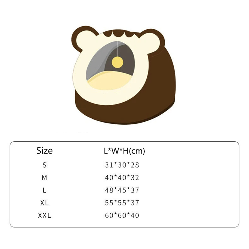 Pat and Pet Emporium | Pet Beds | Cute Brown Bear Pet Bed