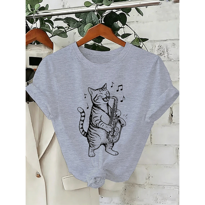 Pat and Pet Emporium | Pet Lovers | Shirts | Unisex Musical Cat Tee
