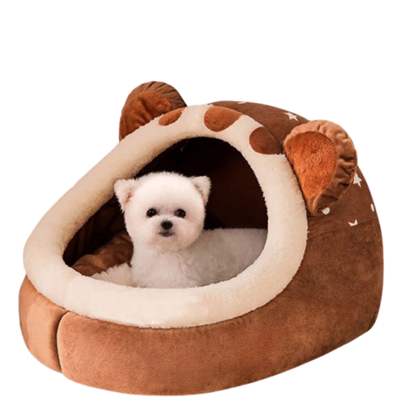 Pat and Pet Emporium | Pet Beds | Cute Brown Bear Pet Bed