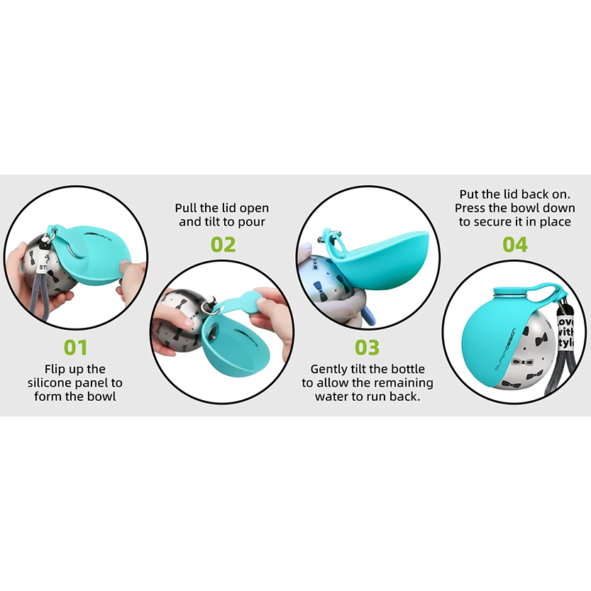 Pat and Pet Emporium | Pet Feeders | Stainless Steel Pet Water Ball