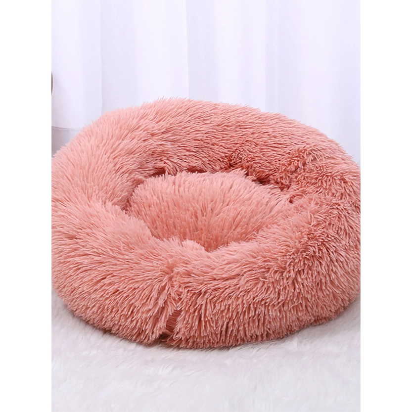 Pat and Pet Emporium | Pet Beds | Fluffy Plush Donut Pet Nest