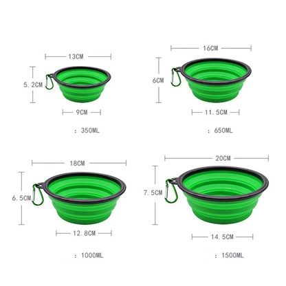 Pat and Pet Emporium | Pet Bowls | Collapsible Pet Bowl with Lid