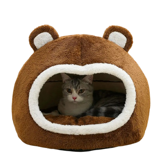Pat and Pet Emporium | Pet Beds | Cat Beds | Cute Bear Cat Cave House