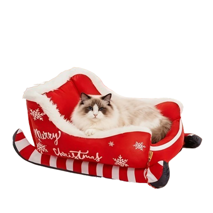 Pat and Pet Emporium | Pet Beds | Christmas Sleigh Pet Bed