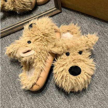 Pat and Pet Emporium | Shoes | Women's Cute Shaggy Dog Slippers