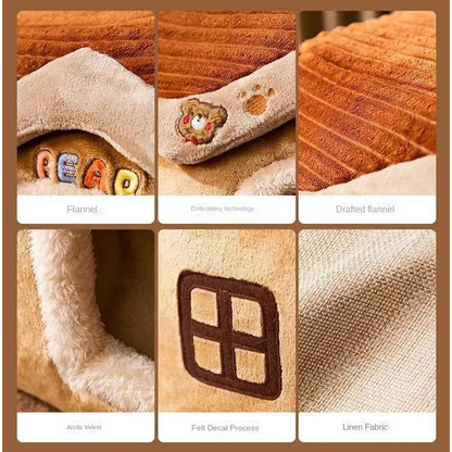Pat and Pet Emporium | Pet Beds | Soft Foldable Pet Bed House