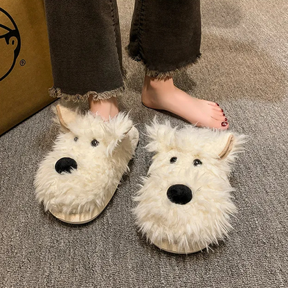 Pat and Pet Emporium | Shoes | Women's Cute Shaggy Dog Slippers
