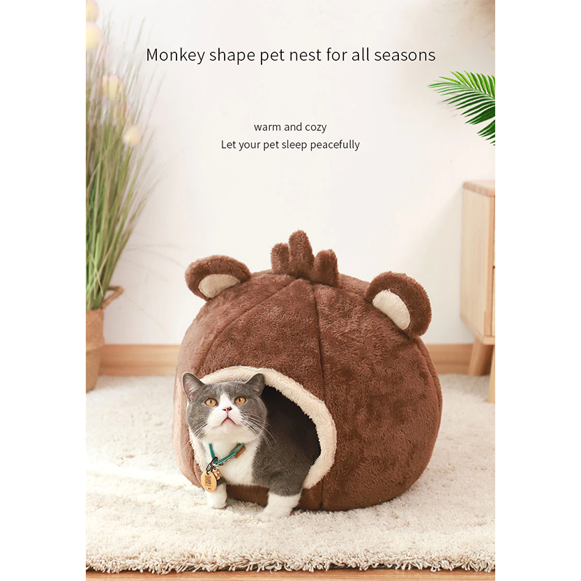 Pat and Pet Emporium | Pet Beds | Cat Bed | Bear Head House