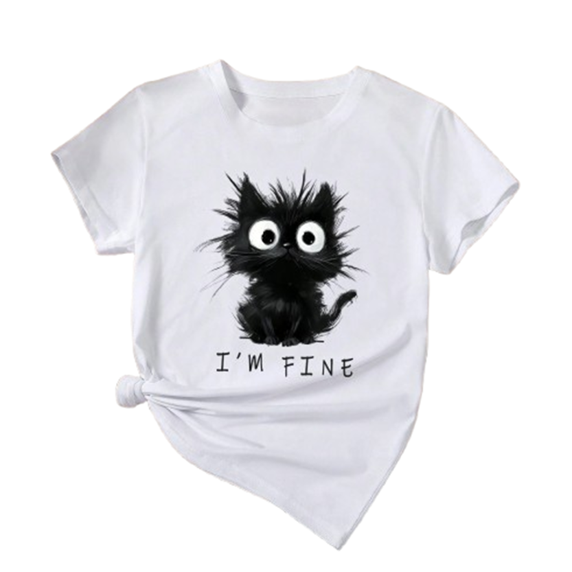 Pat and Pet Emporium | Pet Lovers | Shirts | Women's I'm Fine Cat Tee