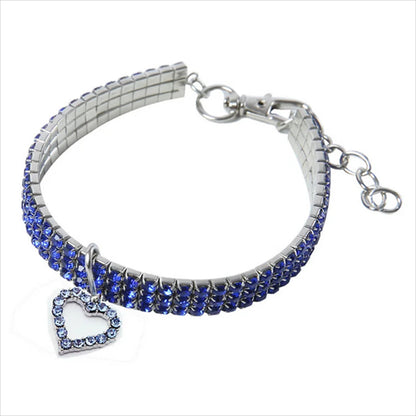 Pat and Pet Emporium | Pet Collars | Rhinestone Heart Collar