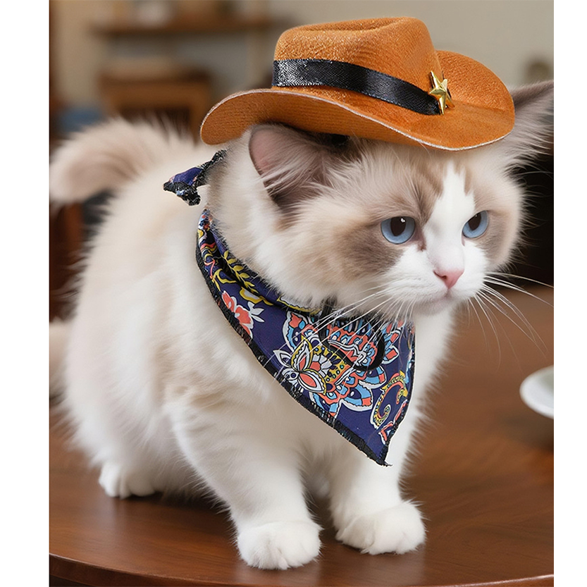 Pat and Pet Emporium | Pet Hats | Paisley Print Pet Scarf & Hat