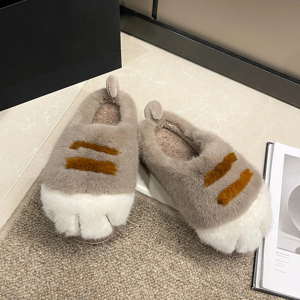 Pat and Pet Emporium | Shoes | Women's Warm Cat Paw Slippers