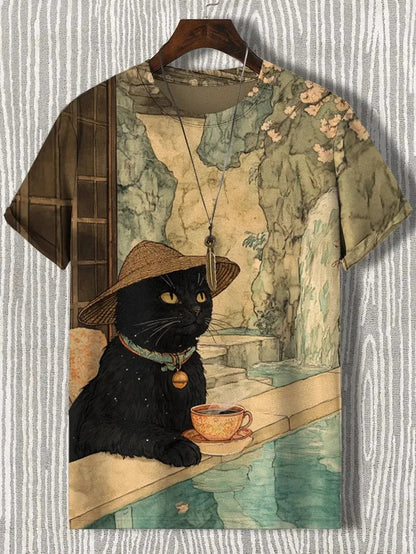 Pat and Pet Emporium | Pet Lovers | Shirts | Unisex Cartoon Cat Tee