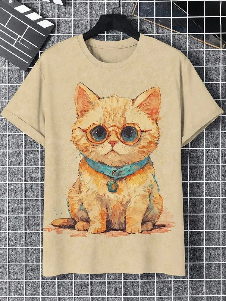 Pat and Pet Emporium | Pet Lovers | Shirts | Unisex Cartoon Cat Tee