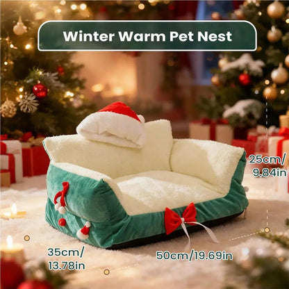 Pat and Pet Emporium | Pet Beds | Plush Christmas Pet Bed