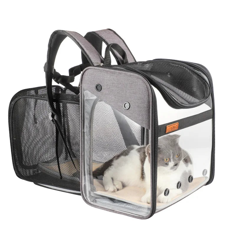 Pat and Pet Emporium | Pet Carriers | Clear Pet Travel Backpack