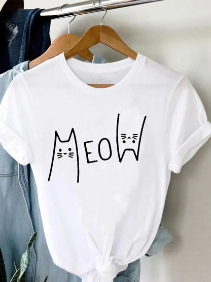 Pat and Pet Emporium | Pet Lovers | Shirts | Meow Cat Print Tee