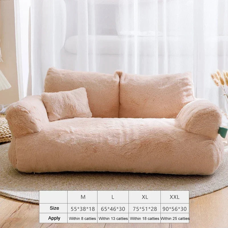 Pat and Pet Emporium | Pet Beds | Plush Small Pet Sofa Bed