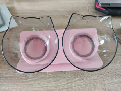 Pat and Pet Emporium | Pet Feeders | 2 Cat Bowls Raised Stand
