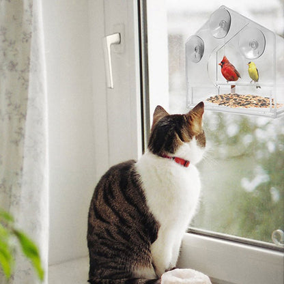 Pat and Pet Emporium | Pet Feeders | Suction Window Feeder