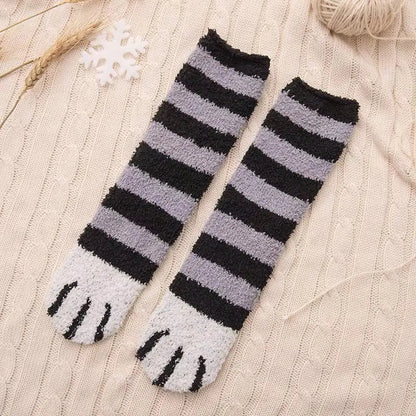Pat and Pet Emporium | Socks | Women's Fluffy Animal Paw Socks