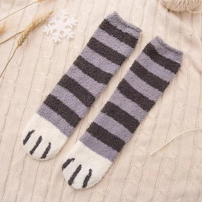 Pat and Pet Emporium | Socks | Women's Fluffy Animal Paw Socks