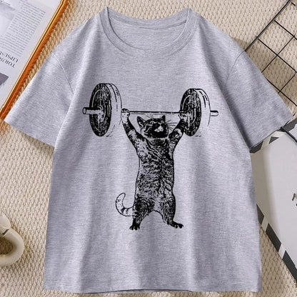 Pat and Pet Emporium | Pet Lovers | Shirts | Unisex Weight Lifting Cat Tee