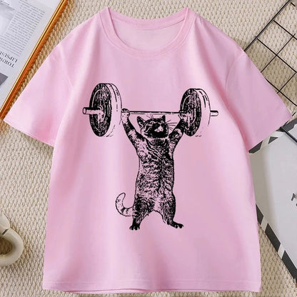 Pat and Pet Emporium | Pet Lovers | Shirts | Unisex Weight Lifting Cat Tee