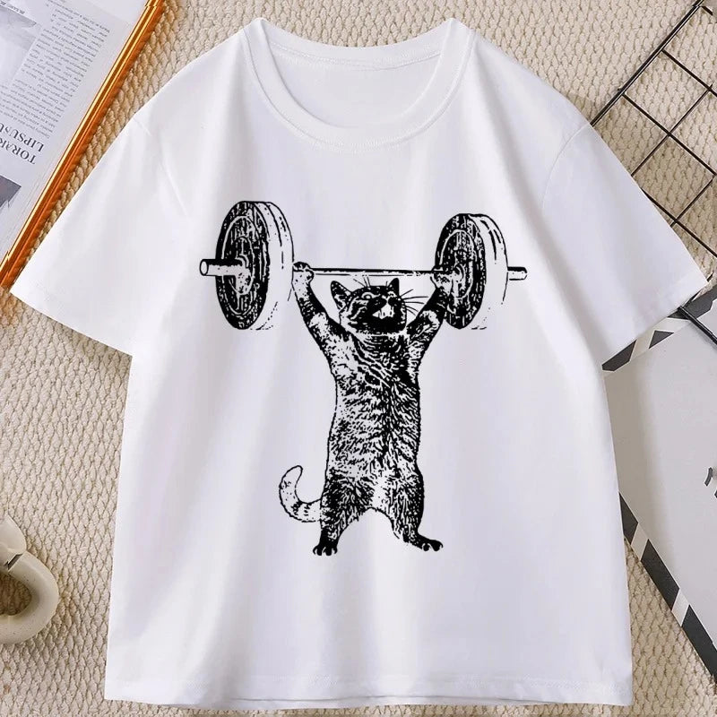 Pat and Pet Emporium | Pet Lovers | Shirts | Unisex Weight Lifting Cat Tee