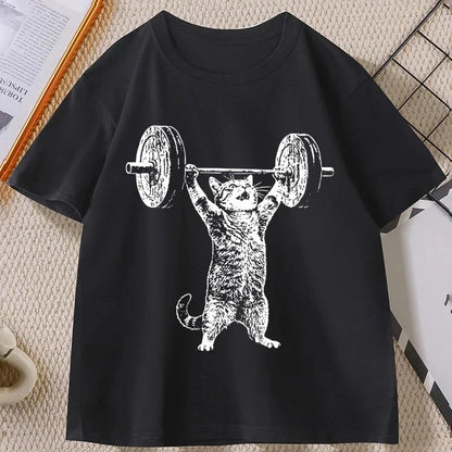 Pat and Pet Emporium | Pet Lovers | Shirts | Unisex Weight Lifting Cat Tee