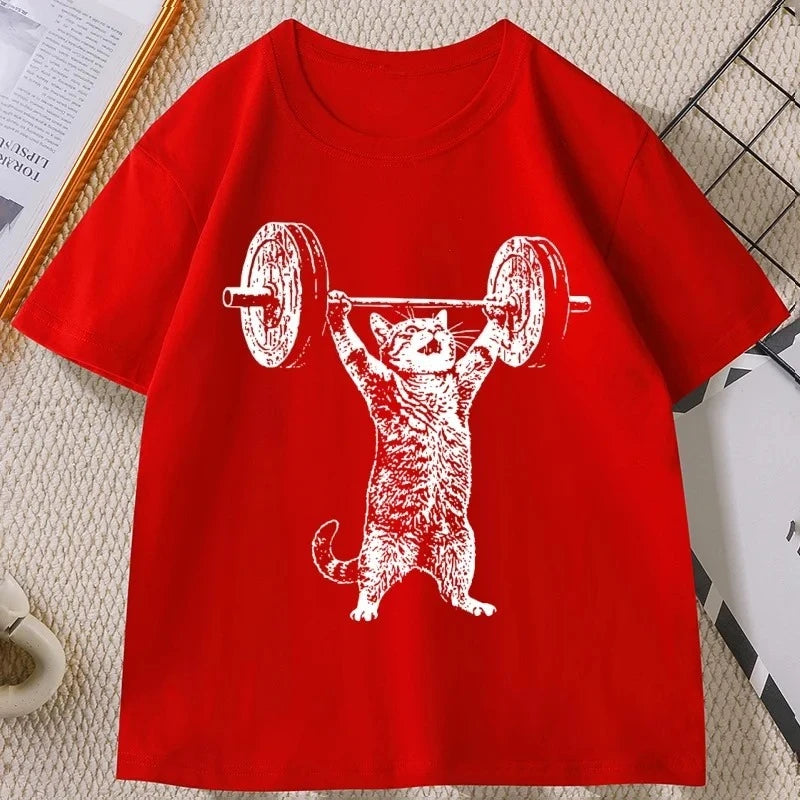 Pat and Pet Emporium | Pet Lovers | Shirts | Unisex Weight Lifting Cat Tee
